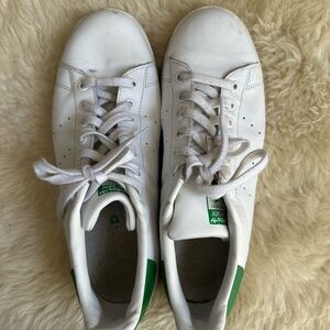 Adidas Stan Smith White & Green Leather Sneakers Men’s size 11